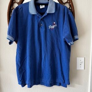VTG 90s LA  Dodgers blue polo shirt size M